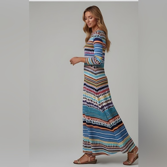 Argyle & Striped A-line Dress - Picture 2 of 6